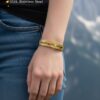 Premium Stainless Steel Bracelet – Gold Finish