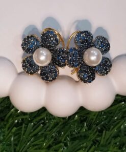 Blue Stone Earrings (Gold-Plated Jaroo)