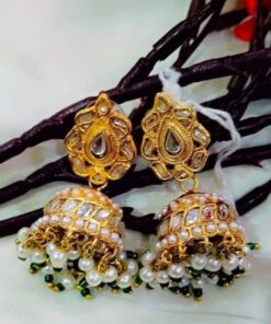 Gold Plated Kundan Jhumka