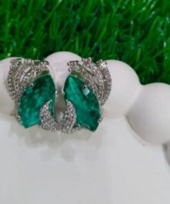 Doublet Stone Studs Color C Green