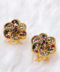 Gold Plated Jaro Multi Color Studs