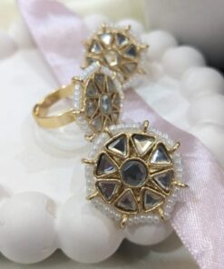 Bahawalpuri Kundan Adjustable Ring | Ammara Jewels