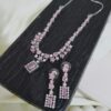 💖 Pink Crystal Stone Pendant Set - ammara jewels
