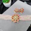 Elegant Link Golden Choker Necklace set -ammara jewels