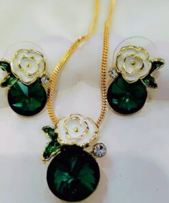 Gold Plated Jewelry Set with Swarovski Stones - ammara jewels