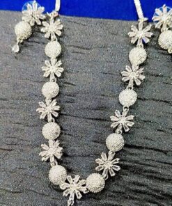 Silver Stone Necklace Set – Ammara Jewels Pakistan