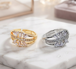 🌟 Stylish Adjustable Rings — Two Colors Available (Silver & Golden)
