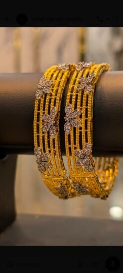 Premium Gold Plated Openable Kangan (pair)
