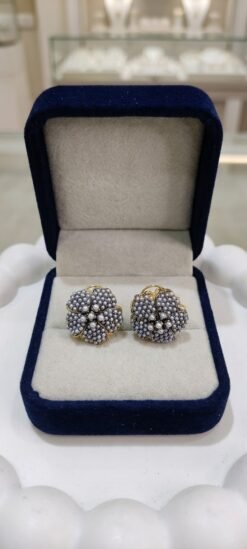 Gold Plated Pearl Stud Earrings