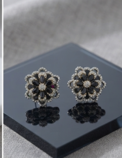 AD Stone Studs – Elegant Sparkling Earrings