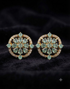 Elegant Gold Plated Studs & Ring Set