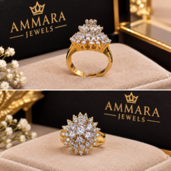 22K Gold Polish Adjustable Ring – Elegant & Stylish Jewelry