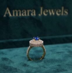 Imported Blue Gold Polish Ring - size 19 or 20