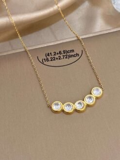 Stainless Steel Cristal  Stone Chain