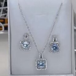 Stainless Steel Crystal Stone Pendant with Ring