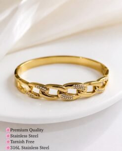 Stainless Steel Chunky Chain Link Handcuff Bracelet