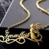 Gold Plated Custom Name Pendant – Personalized Name Necklace