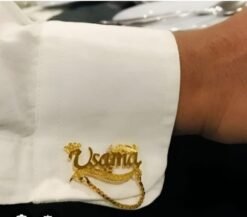 Custom Name Cufflinks – Personalized Gold Plated Cufflinks