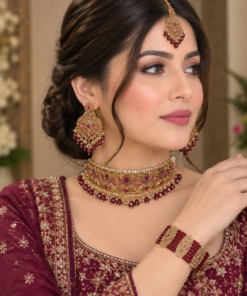 9 Ratan Bridal Jewelry Set | Gold Plated Bridal Jewelry – Ammara Jewels