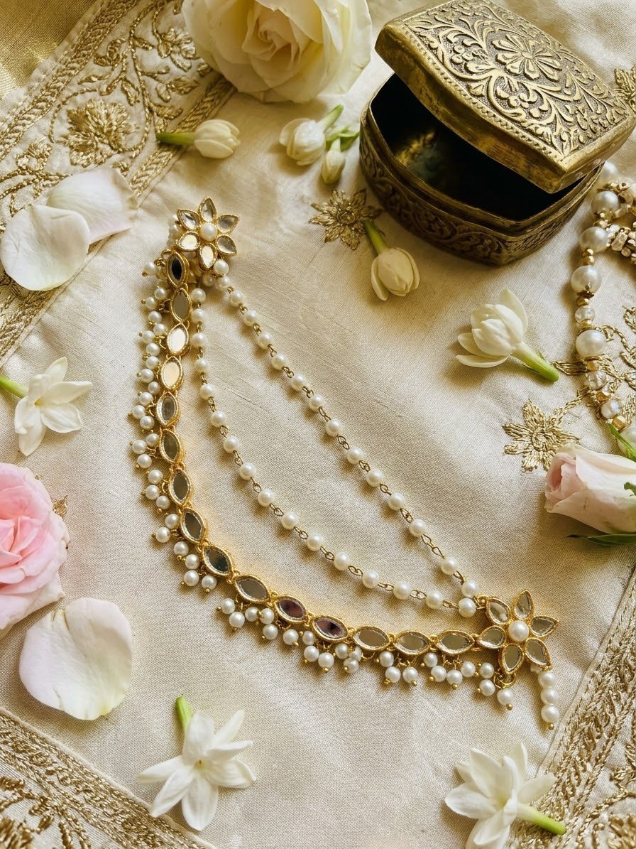 Kundan Earrings with Sahara | Ammara Jewels