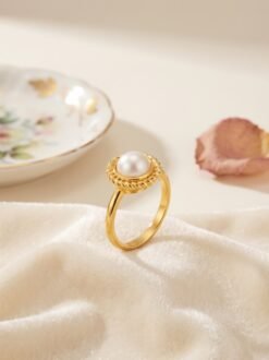 Classic Pearl Rope Ring – Adjustable - Ammara Jewels