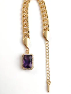 Amethyst Bracelet & Pendant Set - Ammara Jewels