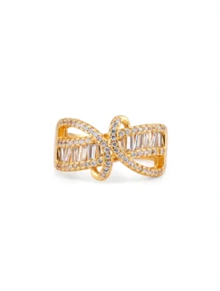 Gold Bow China Polish Ring – Adjustable - Ammara Jewels