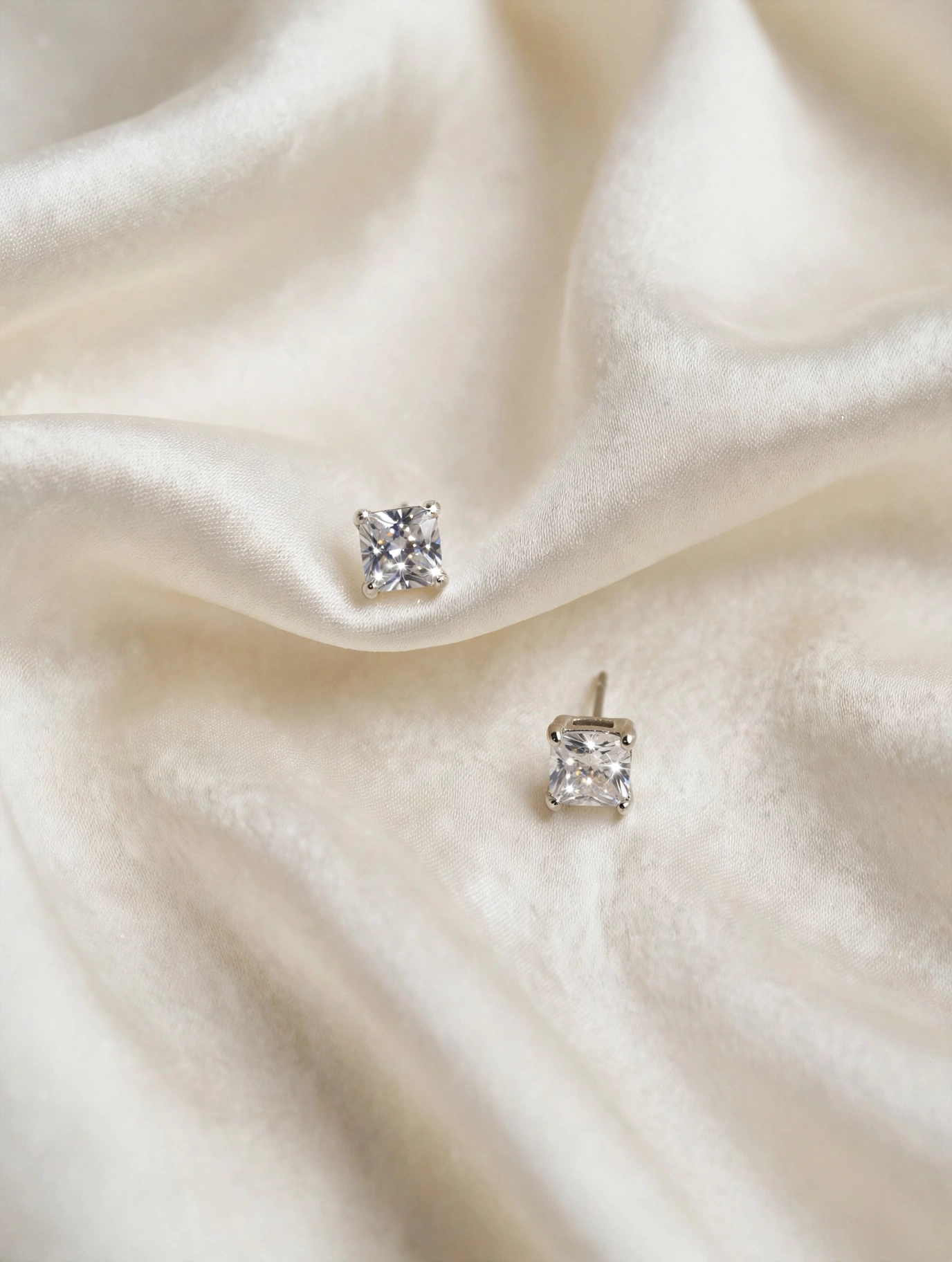 Xuping Square Crystal Stud Earrings - Ammara Jewels
