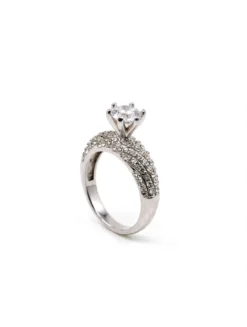 Solitaire Crystal China Polish Ring - Ammara Jewels