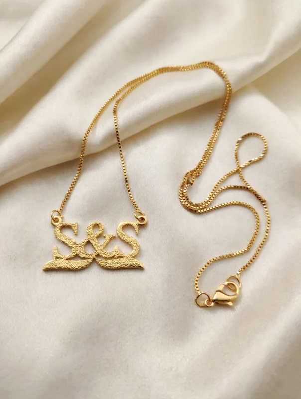 Customized name pendant necklace gold plated any name