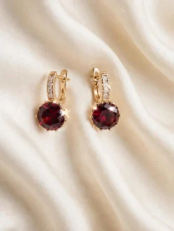 Xuping Crystal Stone Earrings - Ammara Jewels